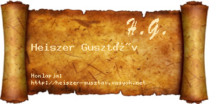 Heiszer Gusztáv névjegykártya